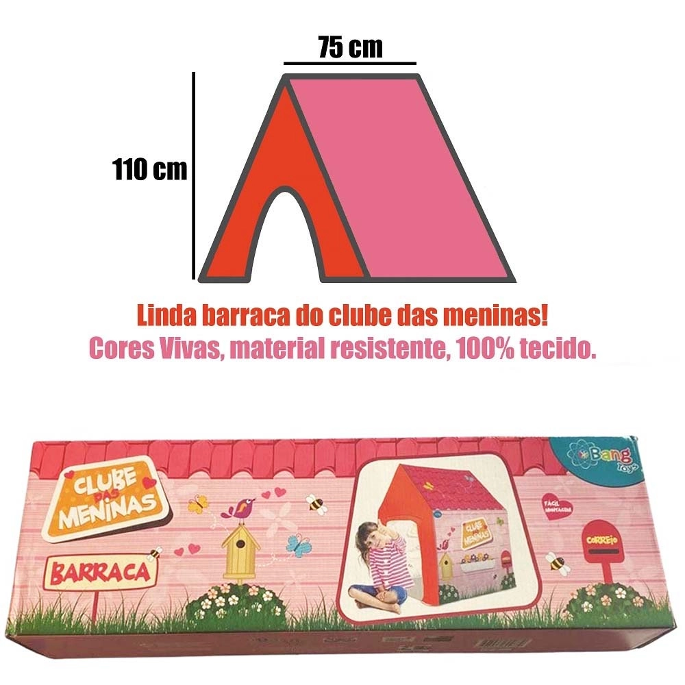 Barraca Toca Infantil Bang Toys Clube das Meninas