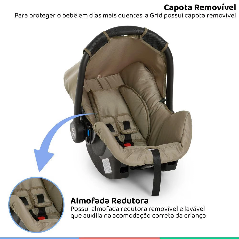 Bebê Conforto Galzerano Grid 8184 de 0 até 13 Kg Cappucino