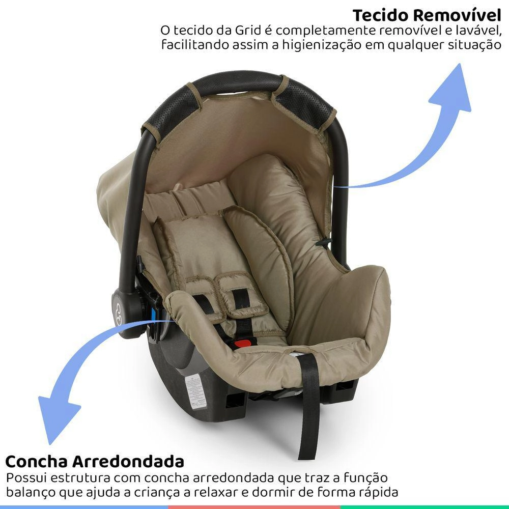 Bebê Conforto Galzerano Grid 8184 de 0 até 13 Kg Cappucino