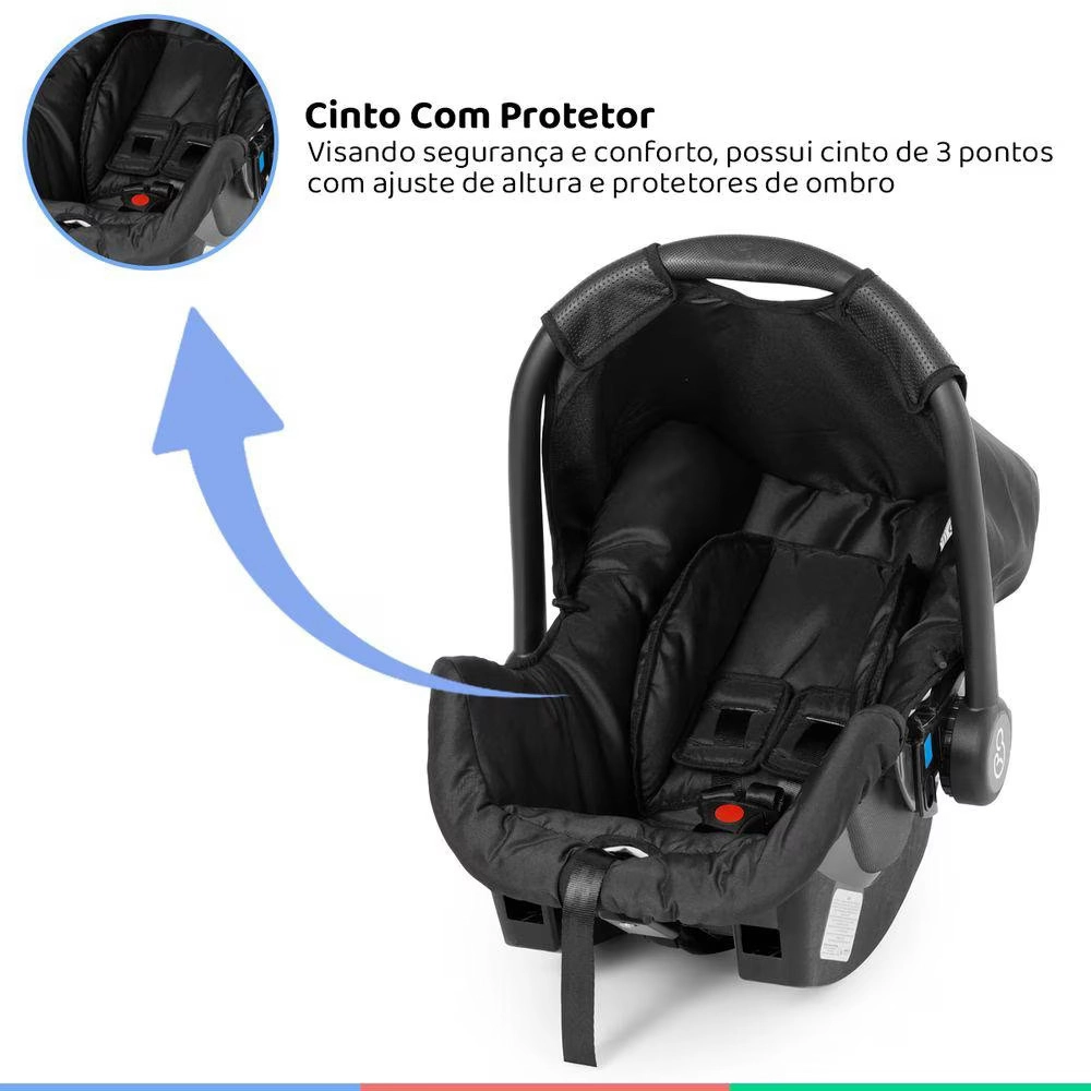 Bebê Conforto Galzerano Grid 8184 de 0 até 13 Kg Suporte Acopla no Carrinho Duolee 1085