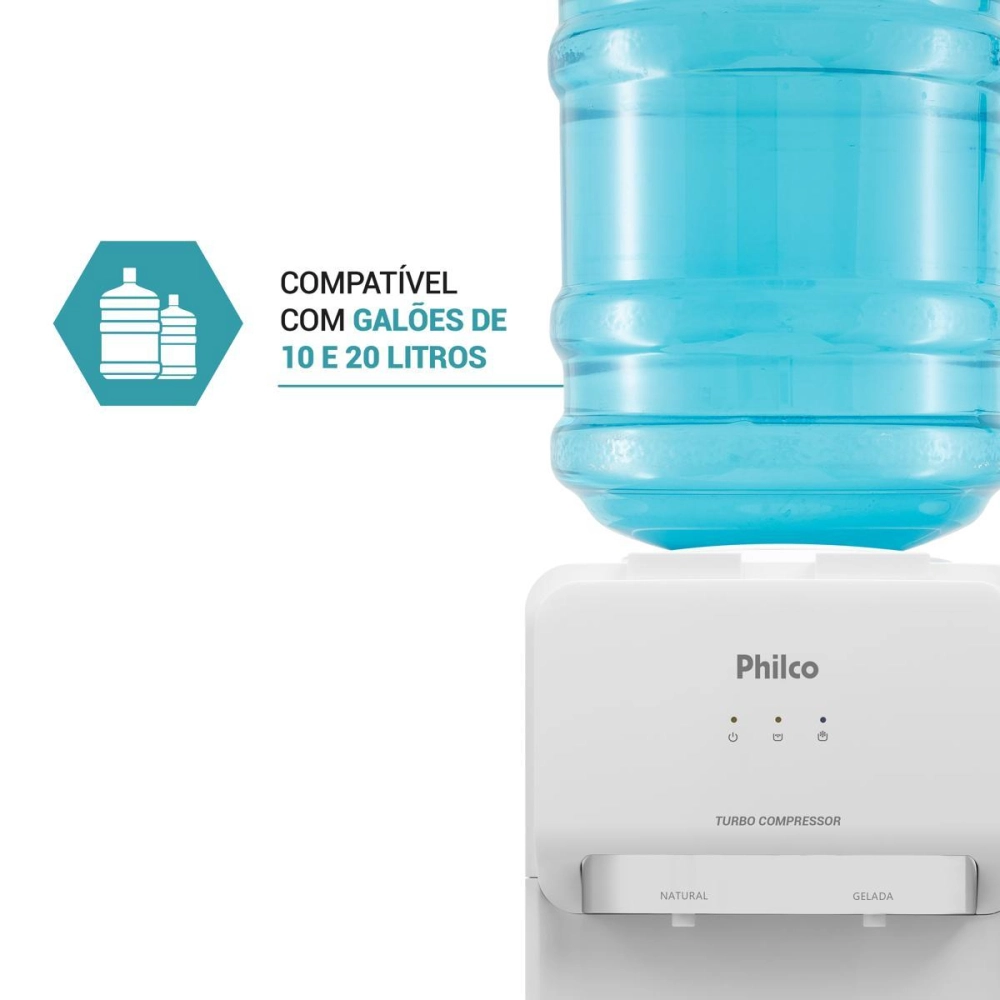 Bebedouro Philco Pbe11 20 Litros Água Natural e Gelada Branca