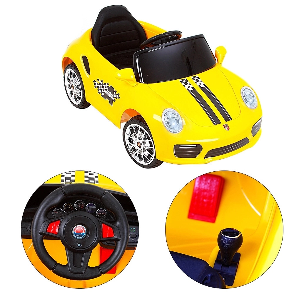 Carro Elétrico Infantil Bang Toys 6v Esporte Luxo Design Moderno Amarelo