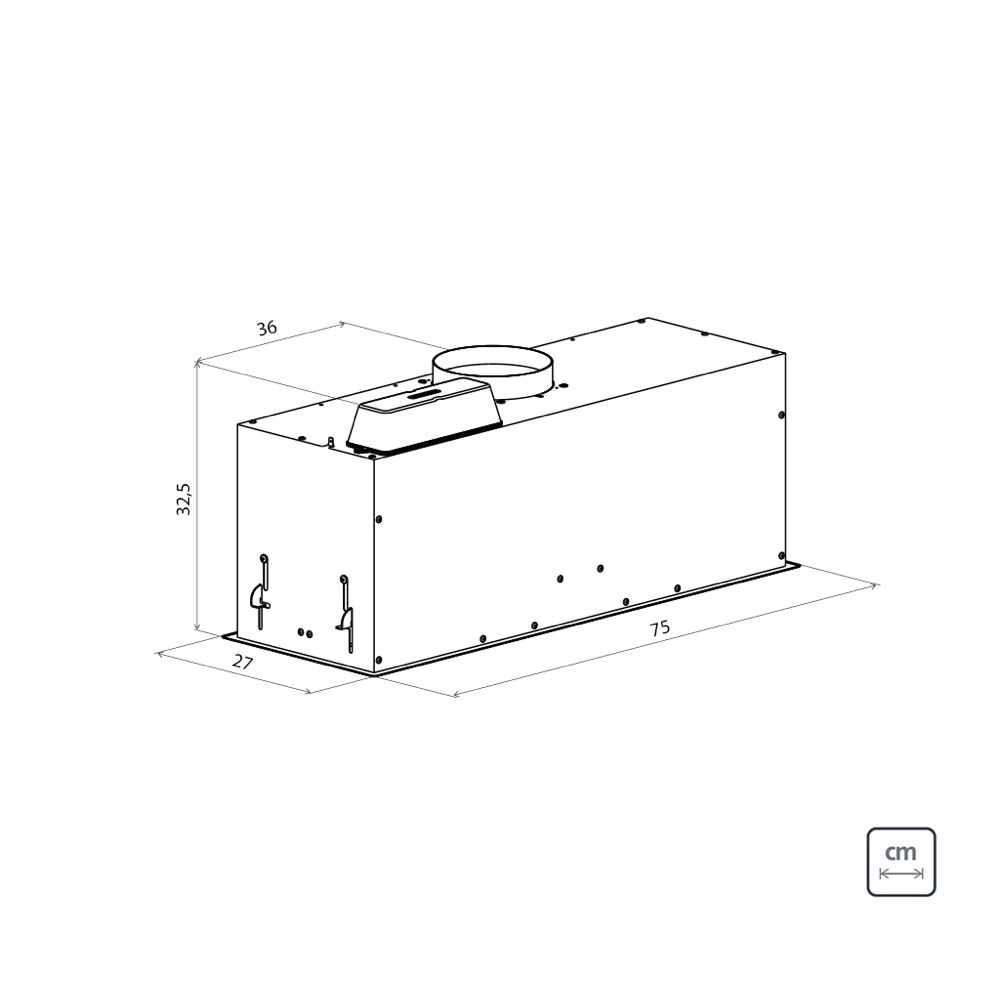 Coifa de Embutir Tramontina Incasso em Aço Inox Retangular 75cm 110v 95800/015