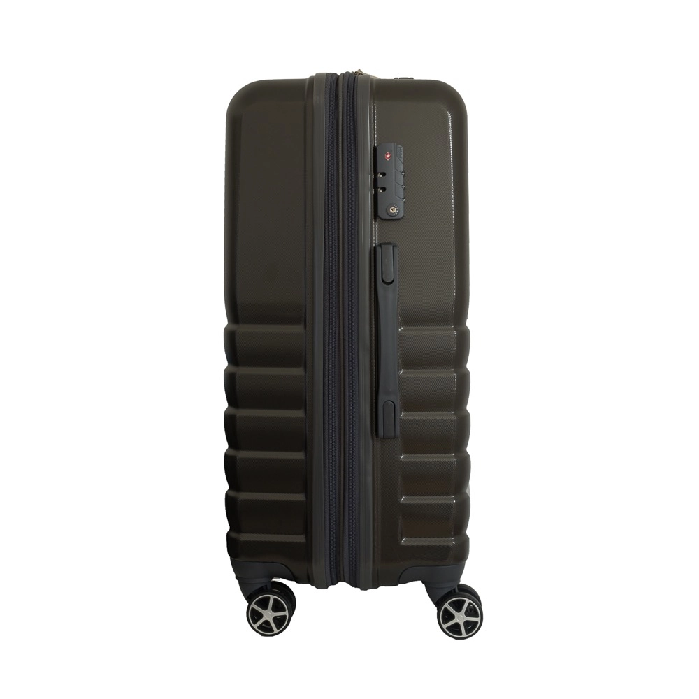 Conjunto de Malas de Viagem Abs Expansível Ika Flex Cadeado Tsa Rodas Duplas 3pcs P/M/G Grafite