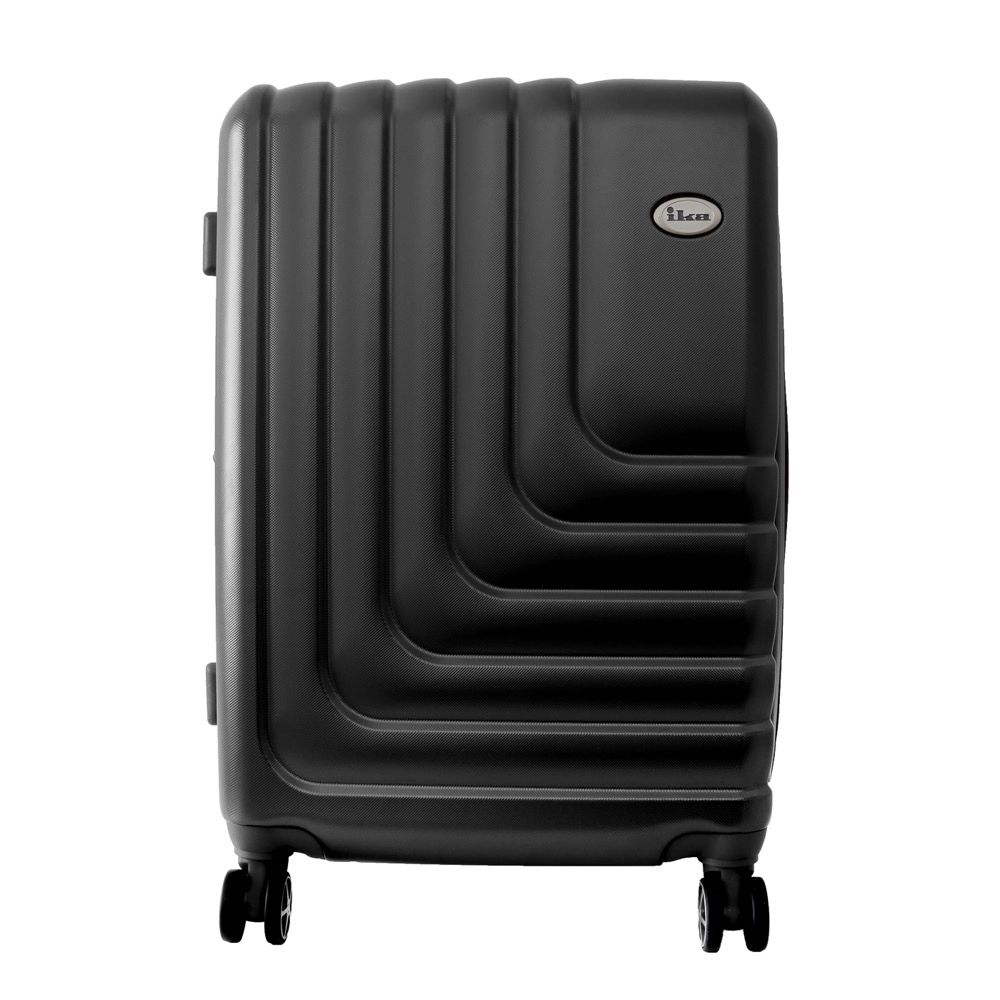 Conjunto de Malas de Viagem Expansível em Abs Ika Flex, Cadeado Tsa Rodas Duplas 3pcs P/M/G Preto