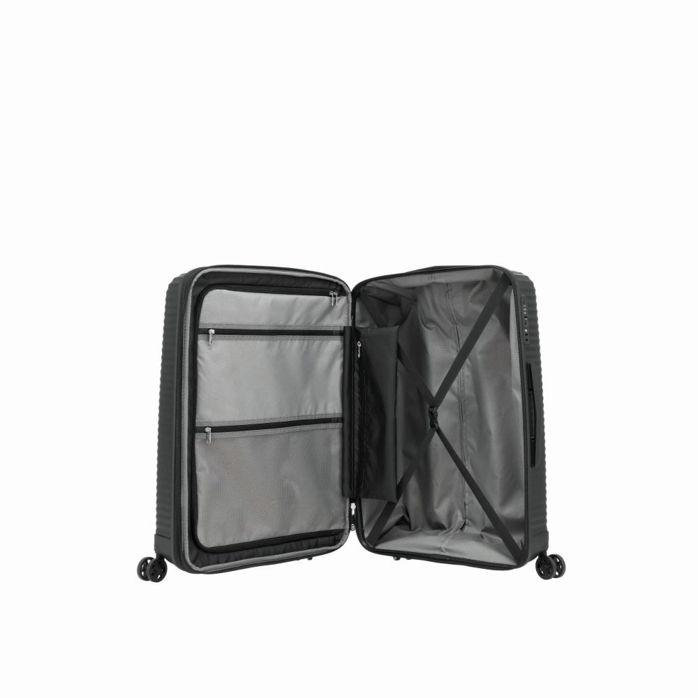 Conjunto de Malas de Viagem Expansível em Polipropileno Samsonite Varro 2pcs P/M Cadeado Tsa Preta