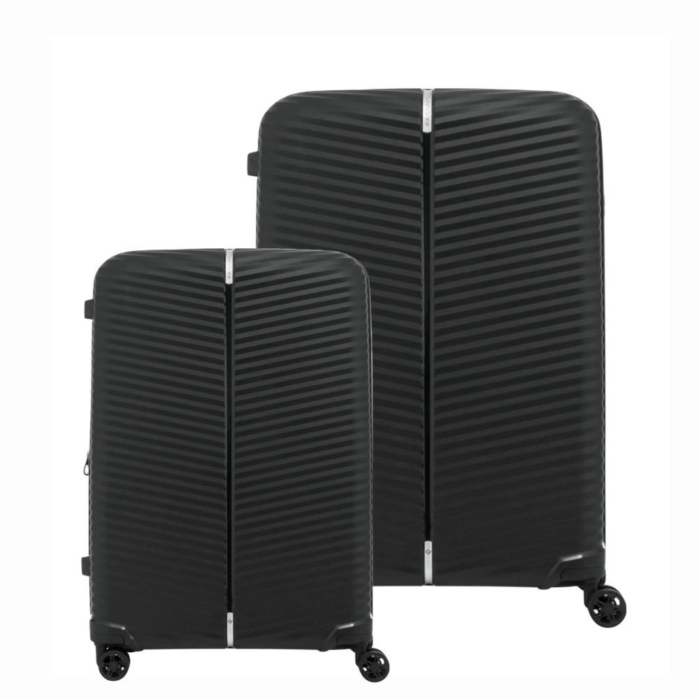 Conjunto de Malas de Viagem Expansível em Polipropileno Samsonite Varro 2pcs P/M Cadeado Tsa Preta