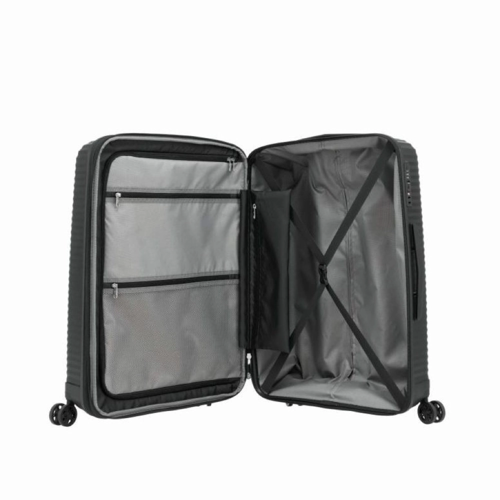 Conjunto de Malas de Viagem Expansível em Polipropileno Samsonite Varro 2pcs P/M Cadeado Tsa Preta