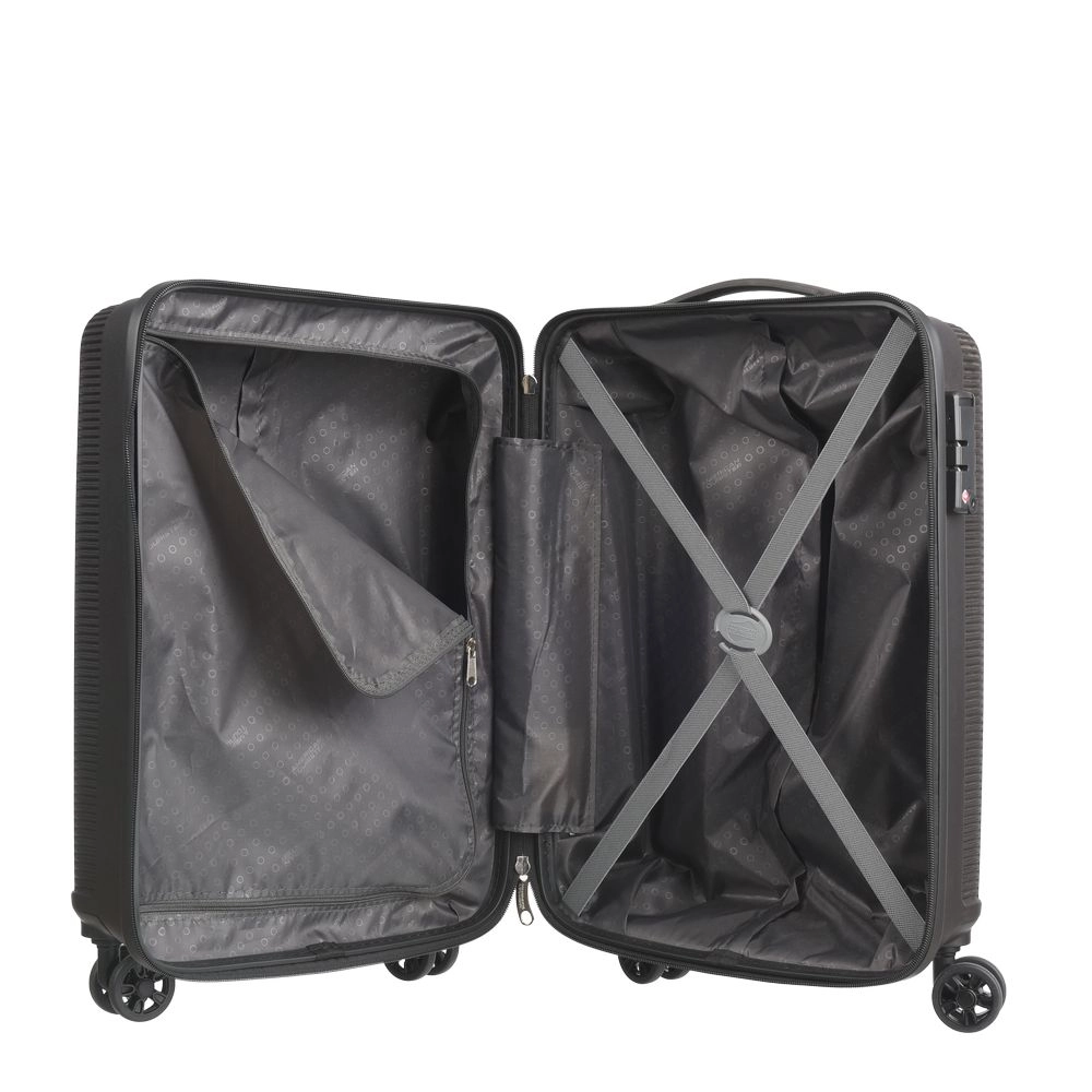 Conjunto de Malas em Polipropileno American Tourister Camboriu Cadeado Tsa Rodas 360 2pcs P/m Preta