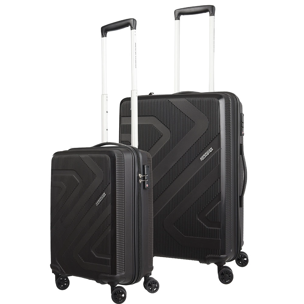 Conjunto de Malas em Polipropileno American Tourister Camboriu Cadeado Tsa Rodas 360 2pcs P/m Preta