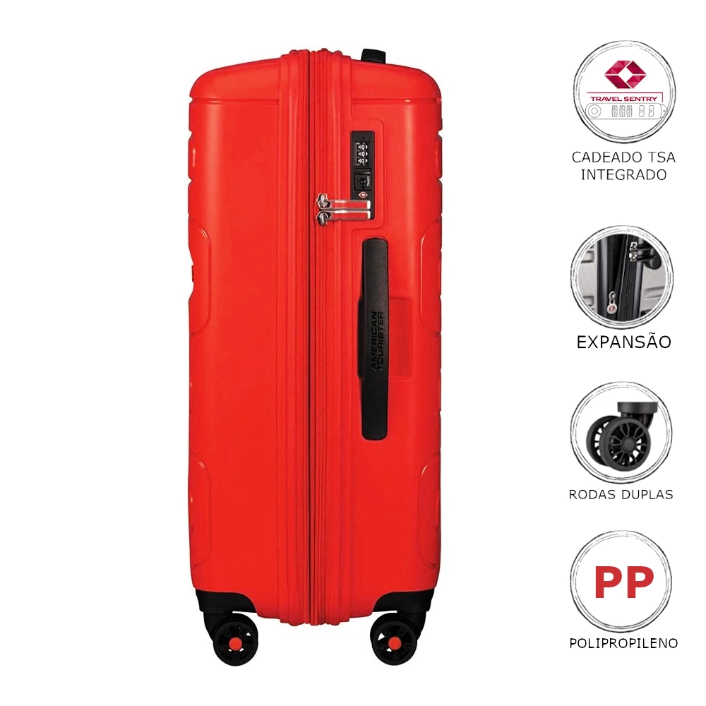  Conjunto de Malas em Polipropileno American Tourister Sunside 2 Pcs P/M Vermelha