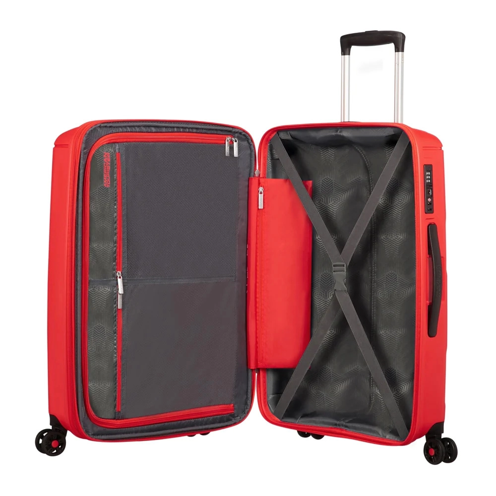  Conjunto de Malas em Polipropileno American Tourister Sunside 2 Pcs P/M Vermelha