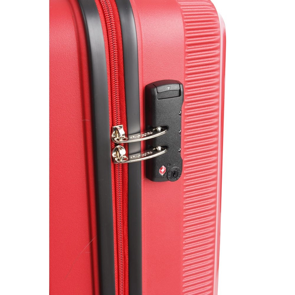 Conjunto de Malas Polipropileno American Tourister Camboriu Cadeado Tsa Rodas 360º P/M/G Vermelha