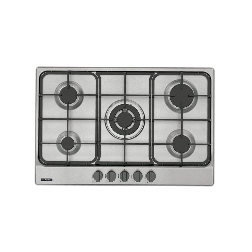 Cooktop 5 Bocas Tramontina Penta Ff 5gx Tri 75 a Gás Acendimento Superautomático Inox