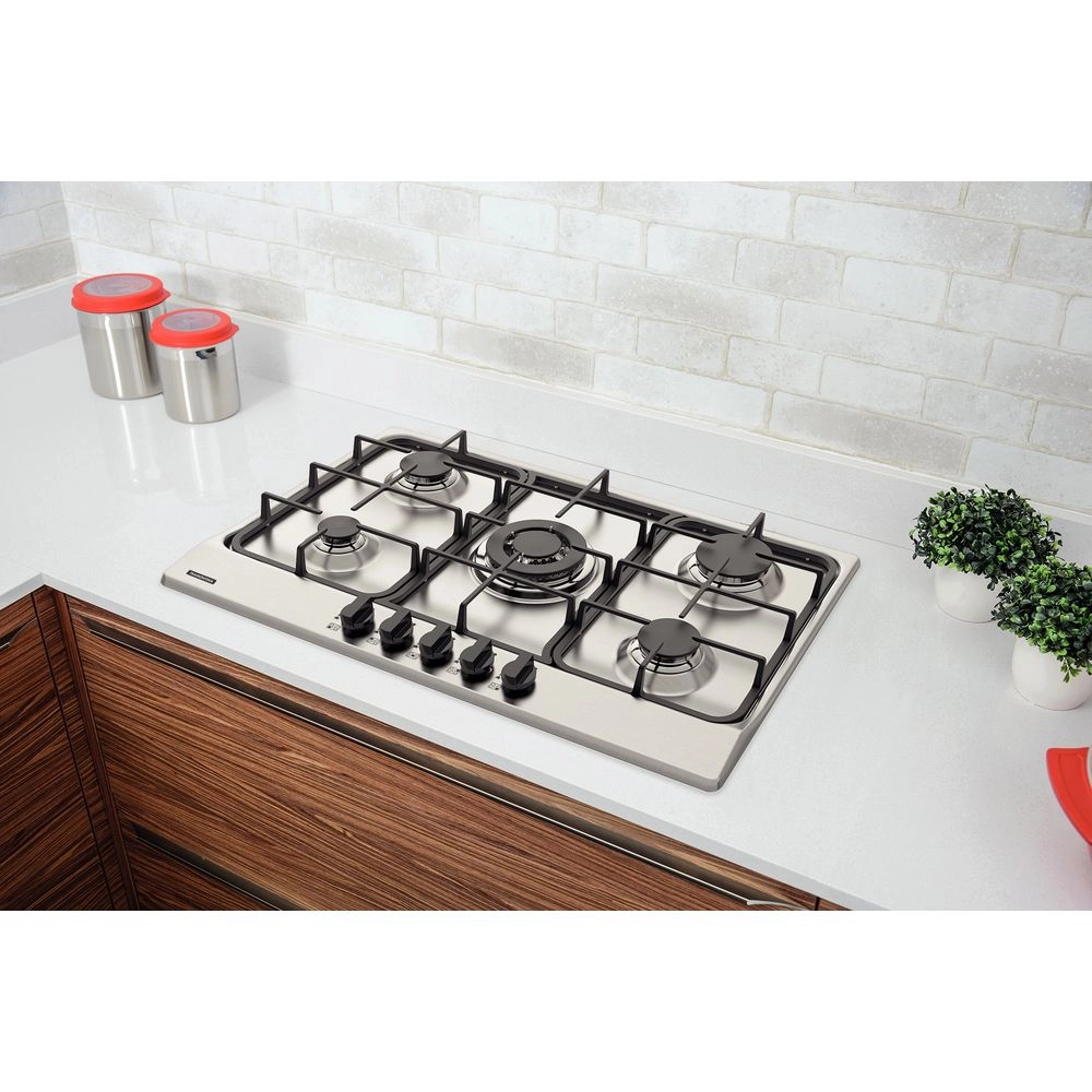 Cooktop 5 Bocas Tramontina Penta Ff 5gx Tri 75 a Gás Acendimento Superautomático Inox