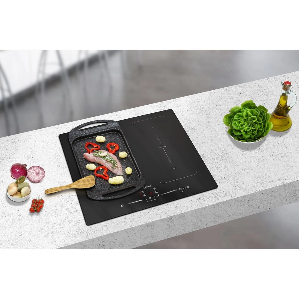 Cooktop de Indução Midea 4 Bocas Cfbd42 Dual Freezone 60hz Preto 220v