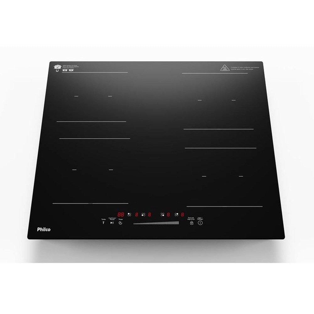 Cooktop de Indução Philco PCTQ1 Função Turbo Preto 220v