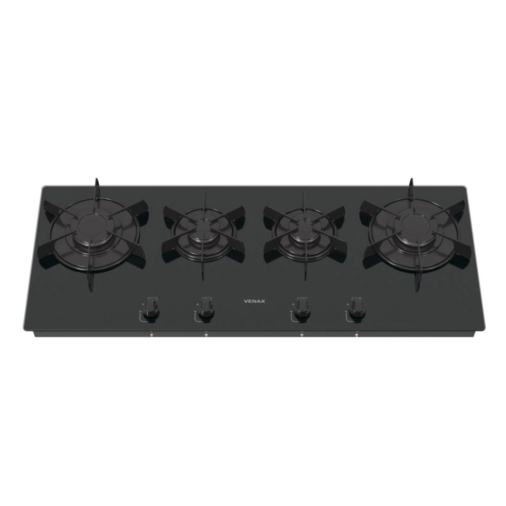 Cooktop Linear Venax Arena 4 Bocas Preto Bivolt