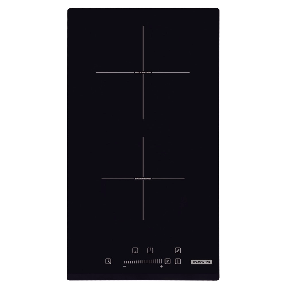 Cooktop por Indução Tramontina Domino Slider 2ei 30 com 2 Areas de Aquecimento e Comando Touch