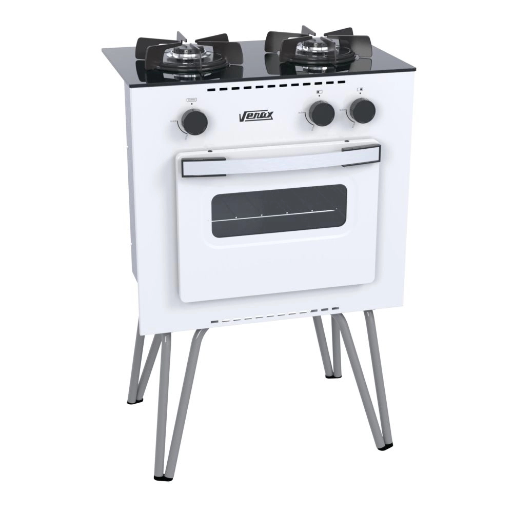 Fogão Portátil 2 Bocas Venax Mini Cook Gas Glp Branco