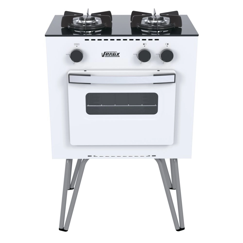 Fogão Portátil 2 Bocas Venax Mini Cook Gas Glp Branco