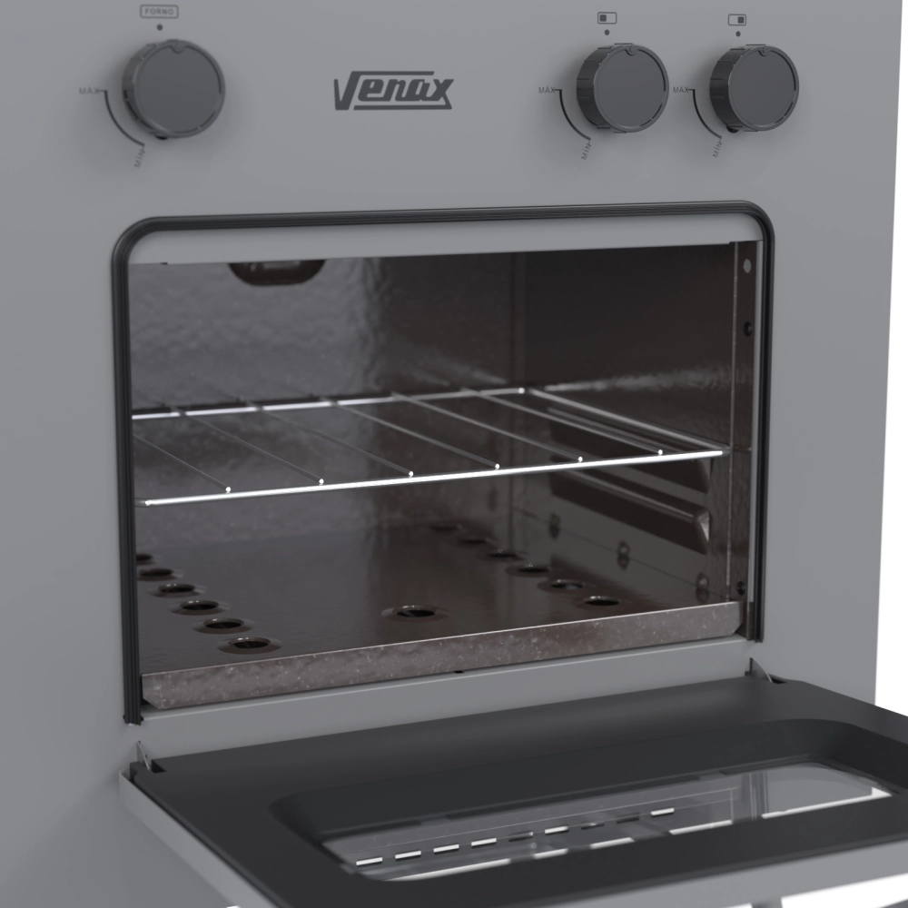 Fogão Portátil Venax Mini Cook 2 Bocas a Gas Grafite