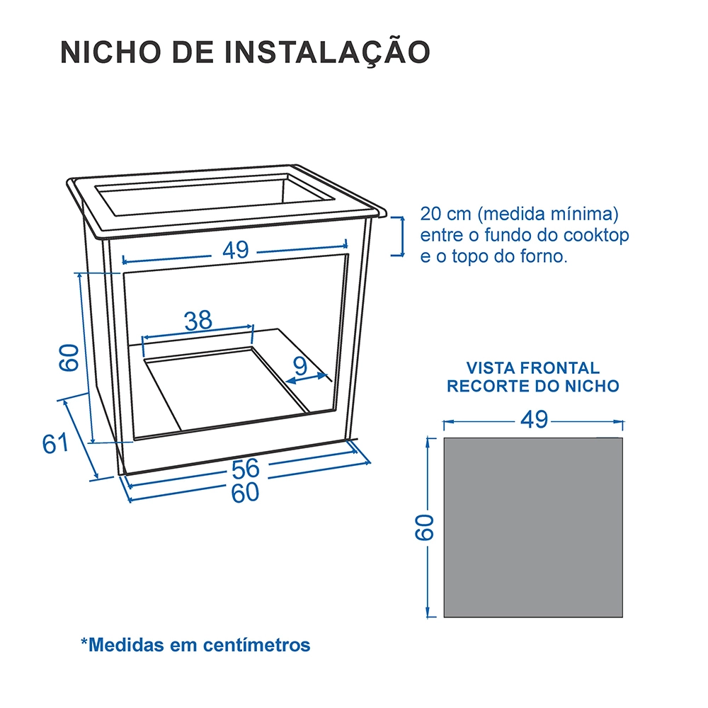 Forno de Embutir a Gas Venax 50 Litros GIII Gas Glp Cristallo 127v