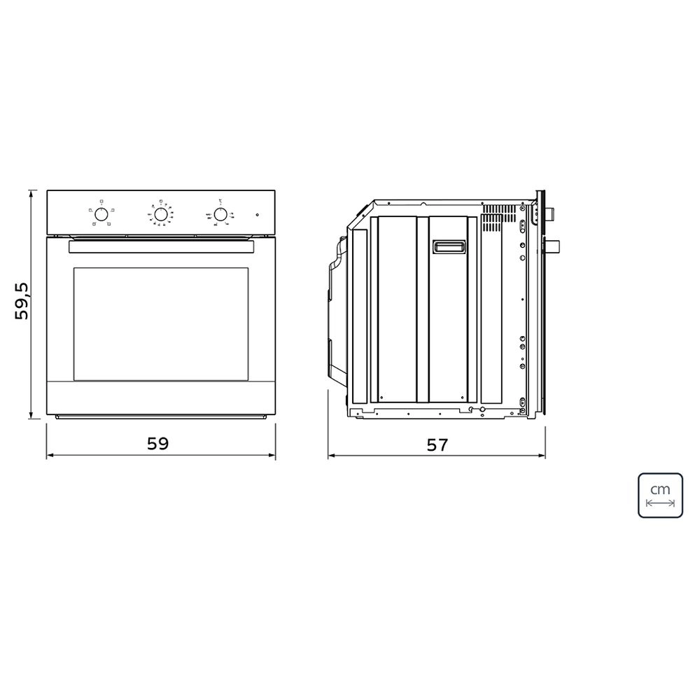 Forno Elétrico de Embutir Tramontina 71l New Inox Basic 60 4 Funções em Aço Inox 220v