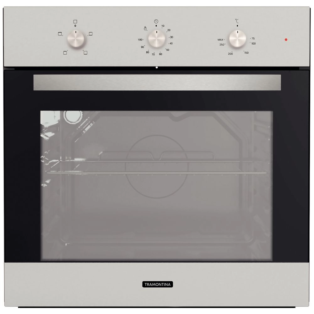 Forno Elétrico de Embutir Tramontina 71l New Inox Basic 60 4 Funções em Aço Inox 220v