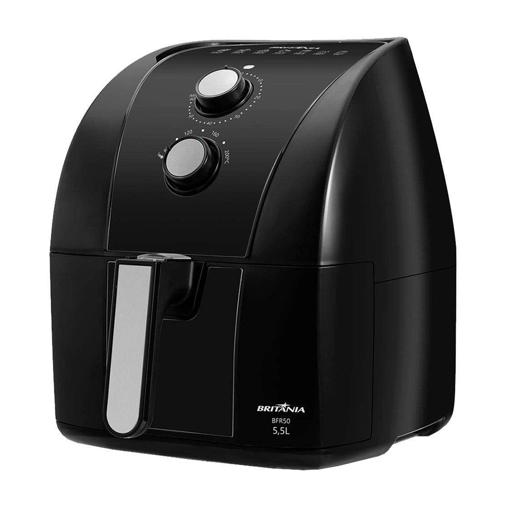 Fritadeira Air Fryer Britânia 5,5l Redstone BFR50 Preta 1500w