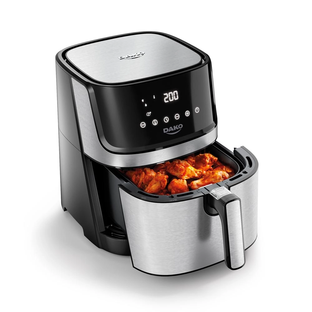 Fritadeira Air Fryer Dako Digital 5l 1700w Preto com Inox 127v