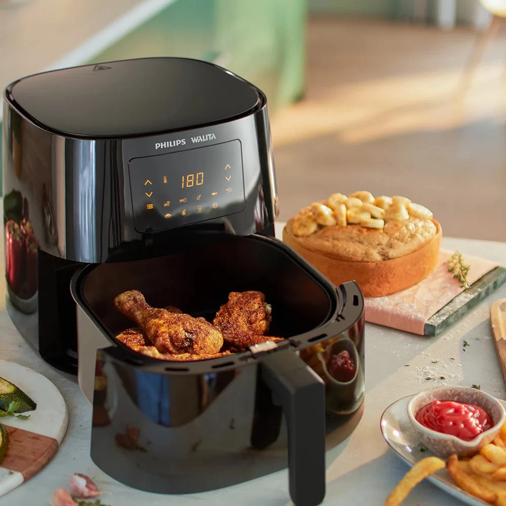 Fritadeira Airfryer Digital Philips Walita Essential Xl Ri9270 2000w Preta 220v