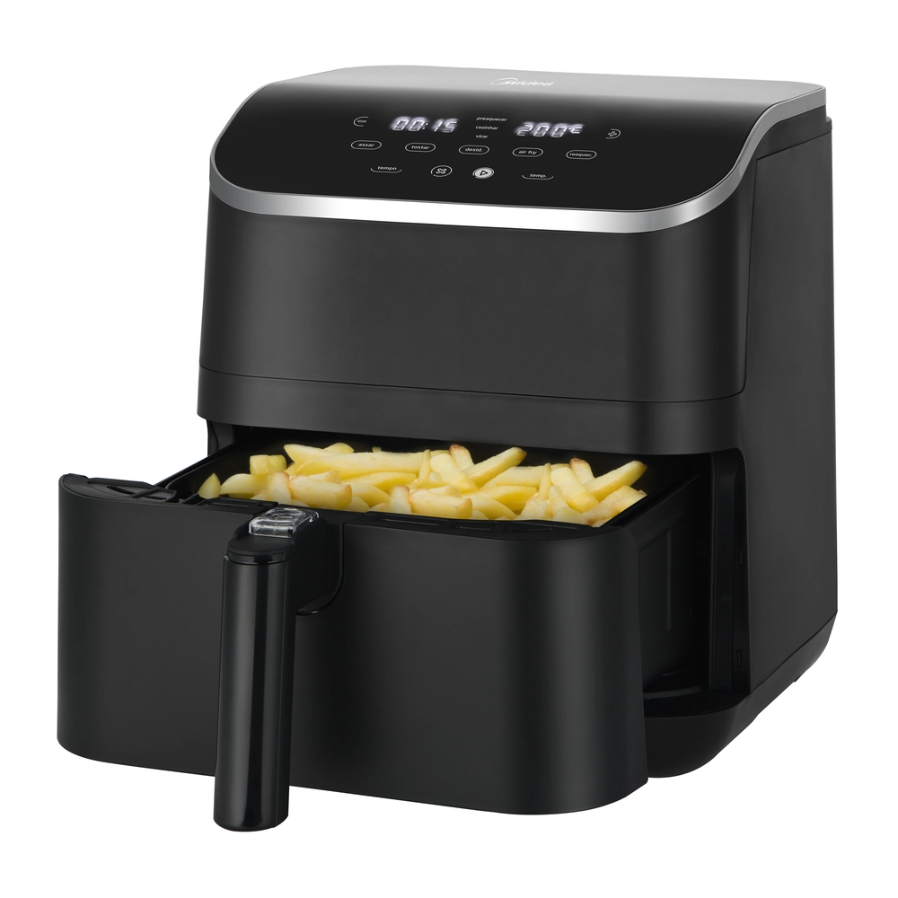 Fritadeira Elétrica Air Fryer Digital Midea Grandgourmet 5,5l FRA59P Preto