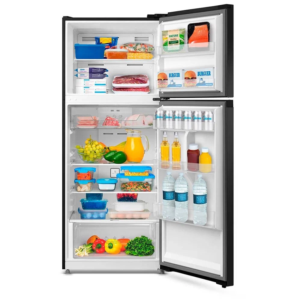 Geladeira Midea MD-RT580MTA Frost Free Duplex 411 Litros Inox Black Edition, Painel Touch e LED 220V