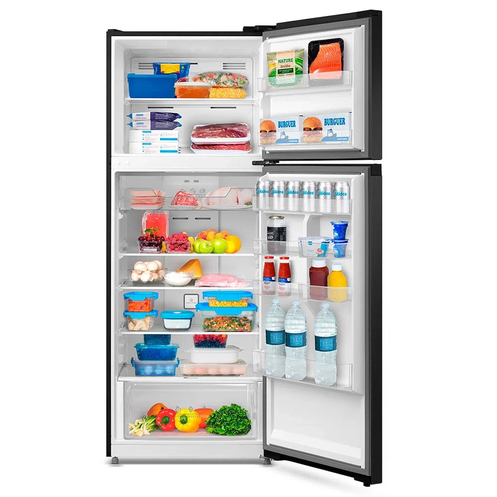 Geladeira Midea Md-rt645mta Frost Free Duplex 463l Inox Black Edition, Painel Touch e Iluminaçao Led