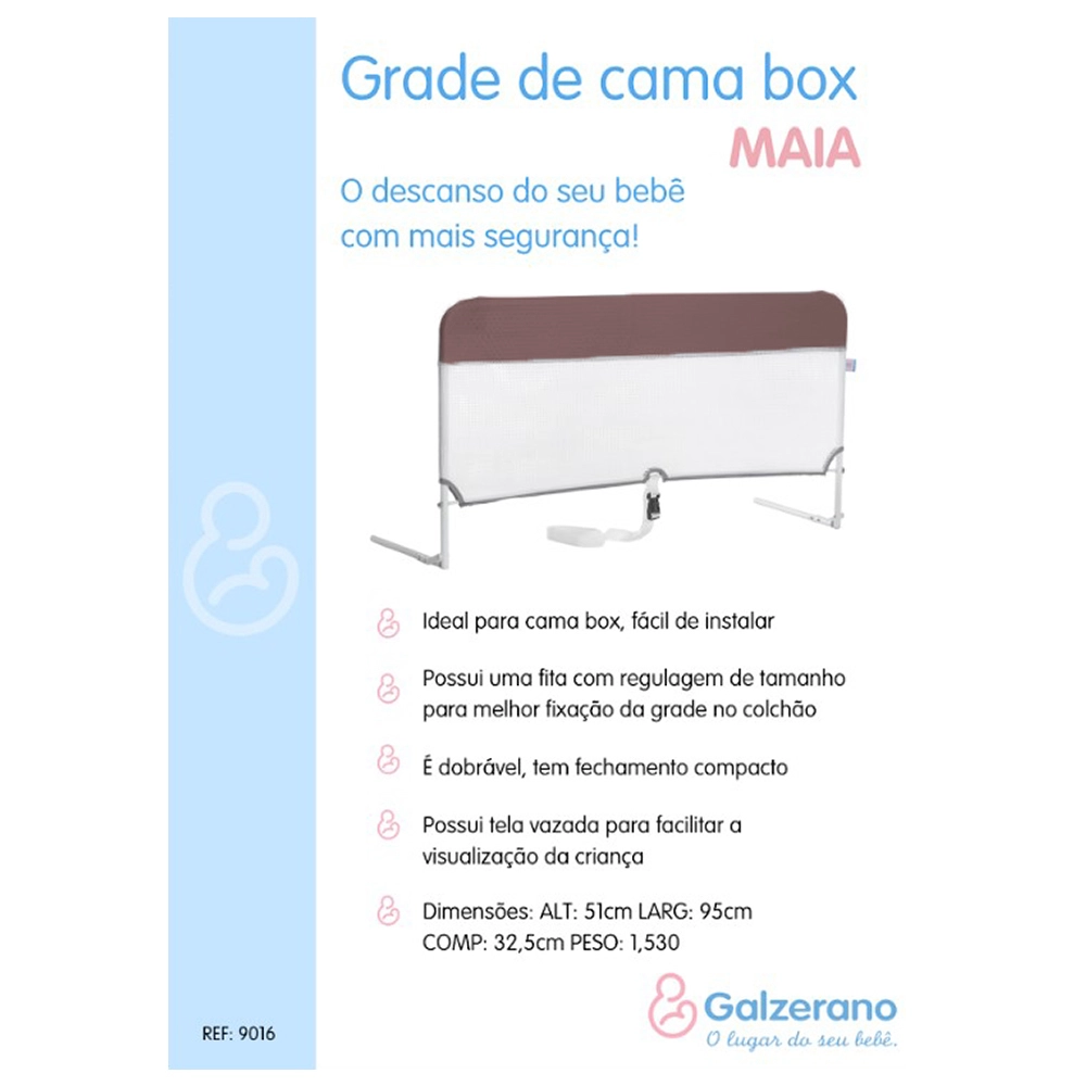 Grade de Cama Box Galzerano Maia 9016 Cappuccino