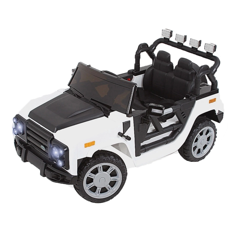 Jipe Infantil Carro Elétrico Jeep Off Road 12v Bang Toys com 2 Motores e Controle Remoto Branco