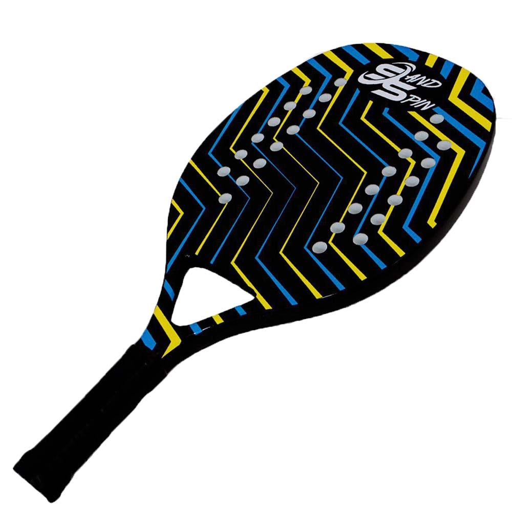 Kit 2 Raquetes de Beach Tennis Sand Spin Aloha Fibra de Carbono Azul