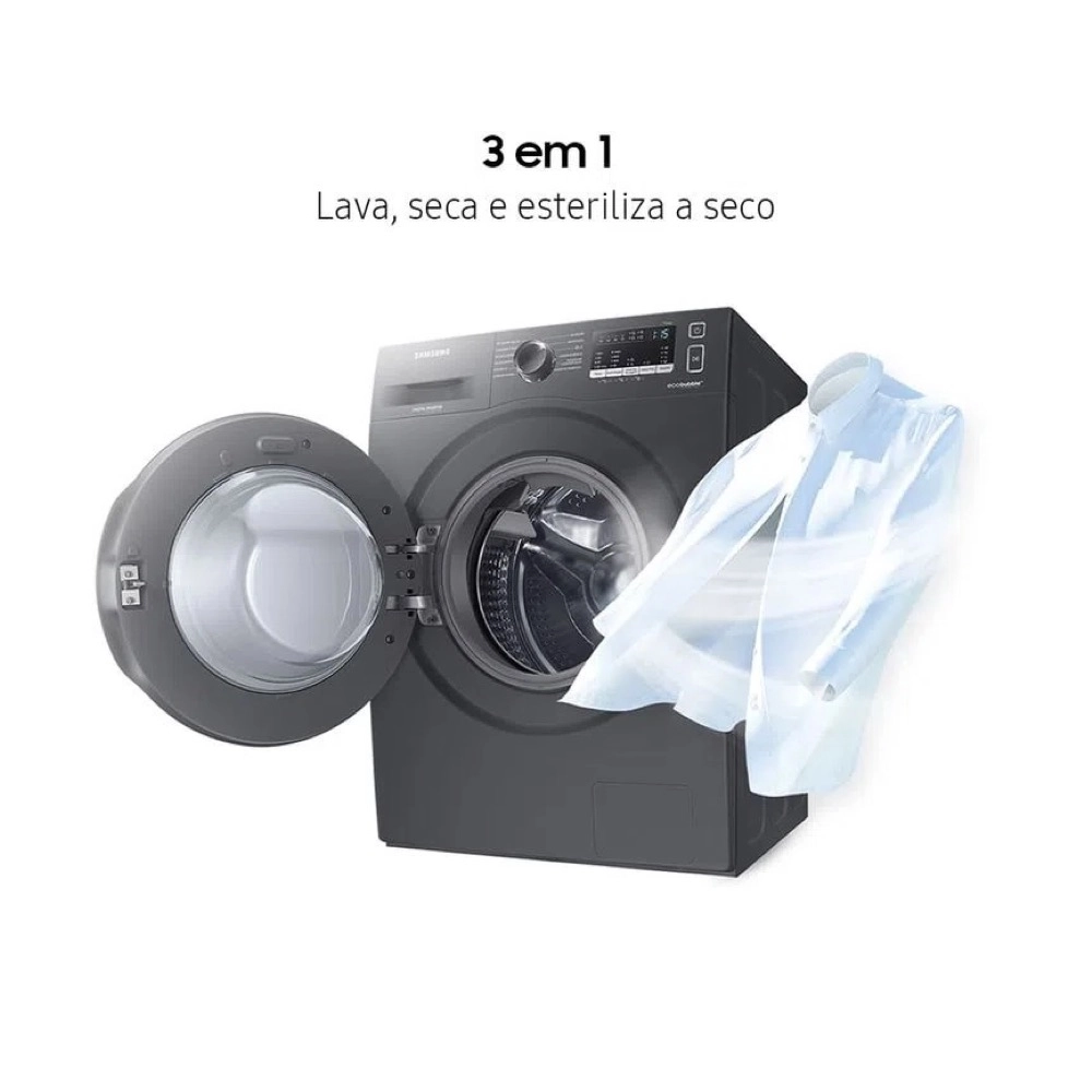 Lava e Seca 11 Kg Samsung Wd11a4453bx com 12 Programas de Lavagem Inox 127v