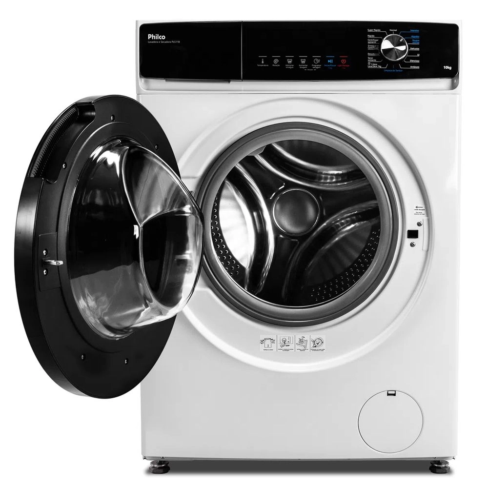 Lava e Seca Philco Smart Invertplus 16 Programas Lavagem 10kg Secagem 7kg Branco