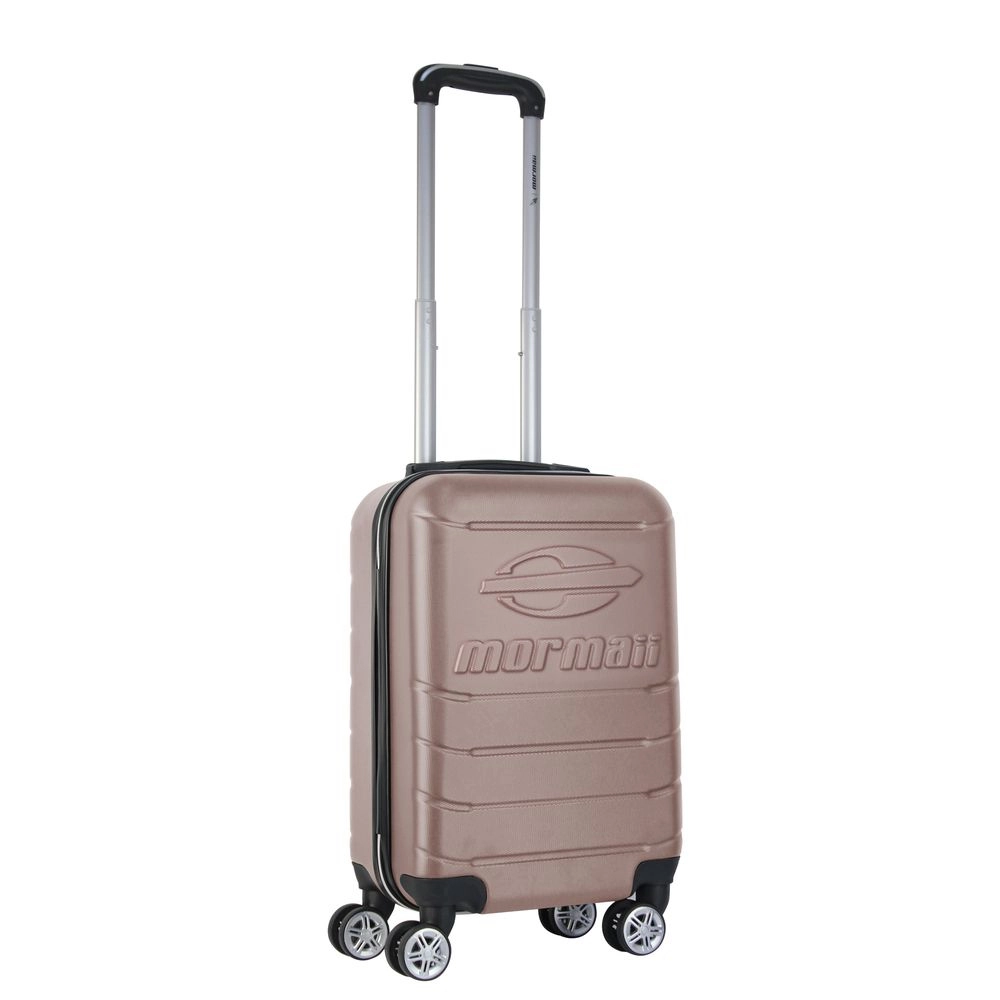 Mala de Bordo Abs para Viagem Mormaii MOR-1901 Cadeado Integrado Rodas Duplas Giro 360 Rose