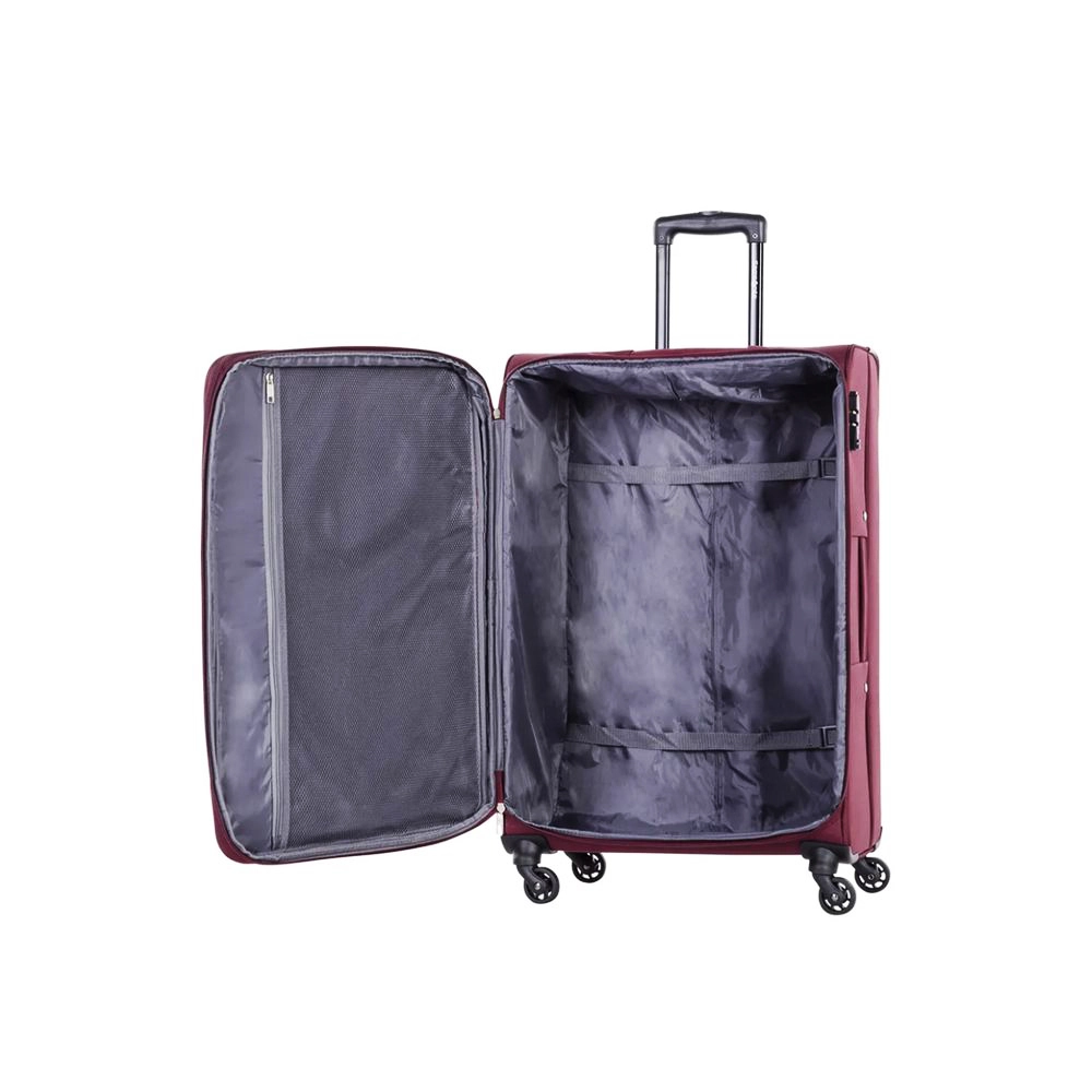 Mala de Viagem Grande Expansível Poliester Samsonite Bahia Cadeado Tsa e Rodas 360 Vinho