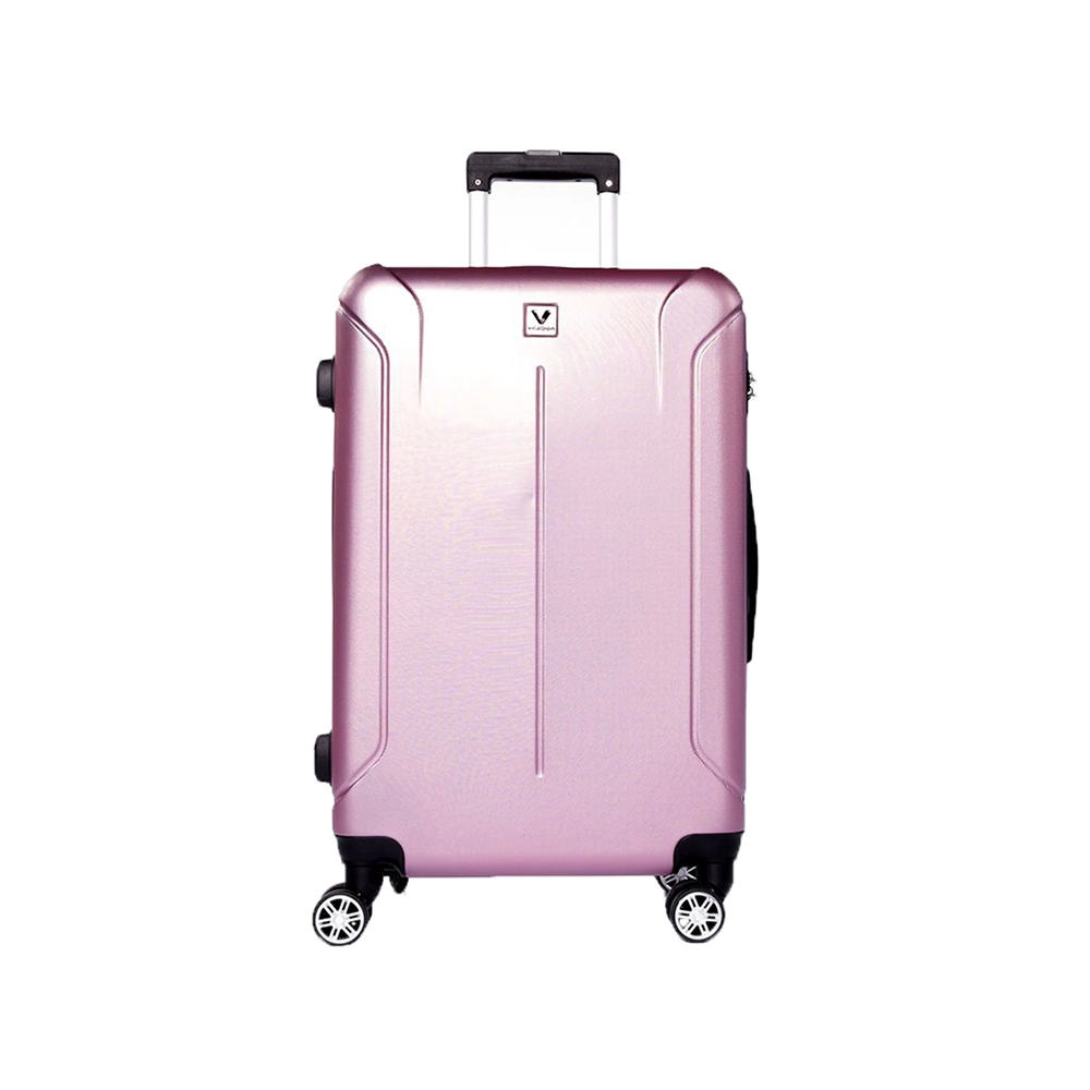 Mala de Viagem Grande Vilabon VB0226 Abs Cadeado Integrado Rodas Duplas 360 Rosa