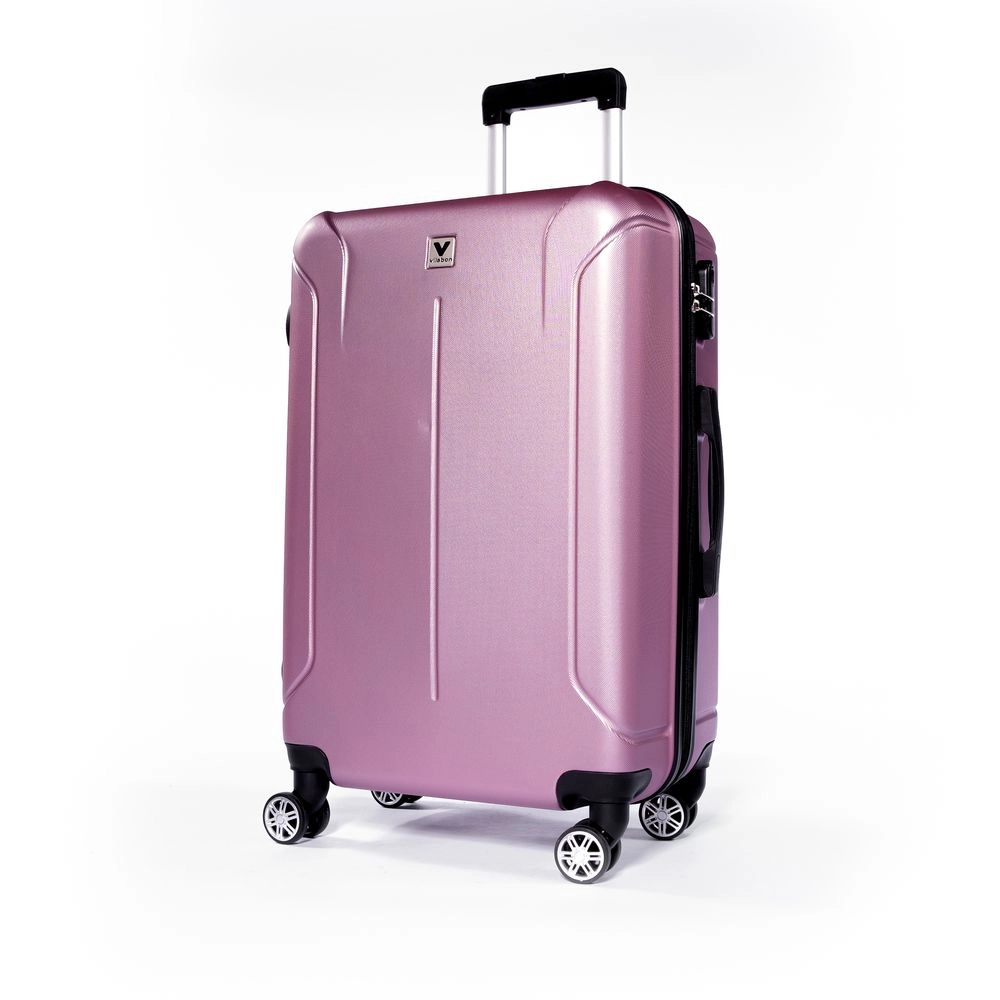 Mala de Viagem Media Vilabon VB0223 Abs Cadeado Integrado Rodas Duplas 360 Rosa