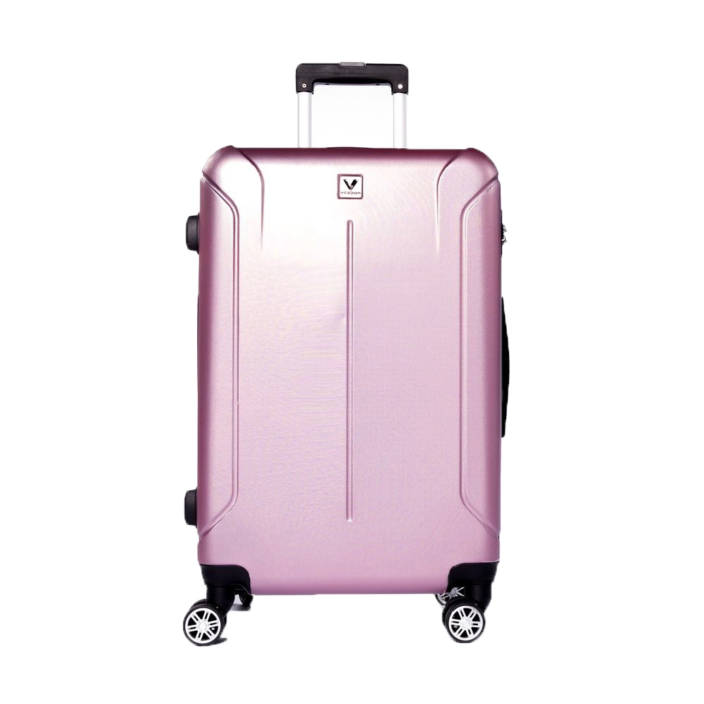 Mala de Viagem Media Vilabon VB0223 Abs Cadeado Integrado Rodas Duplas 360 Rosa