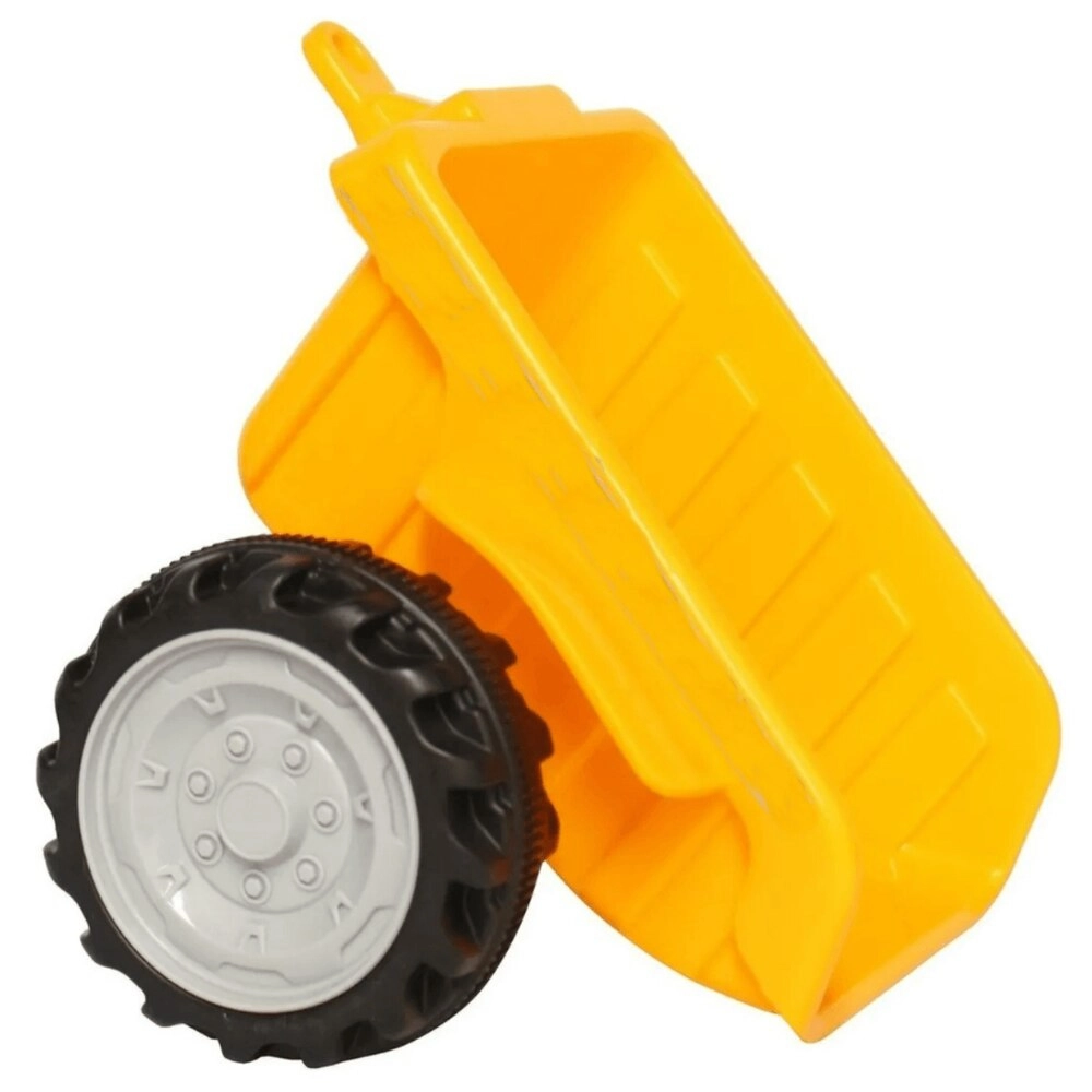 Mini Trator Carro Elétrico Infantil Bang Toys 6v com Reboque Amarelo