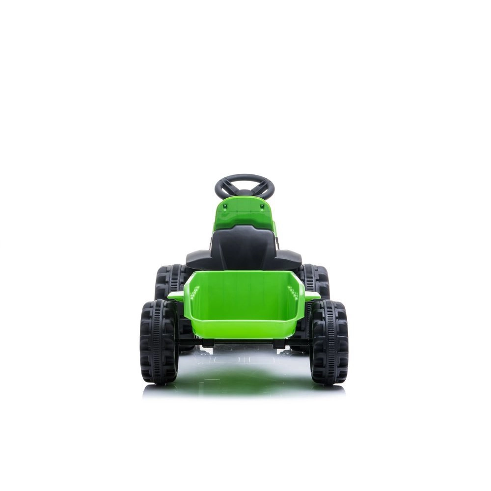 Mini Trator Carro Eletrico Infantil Bang Toys 6v com Reboque Verde