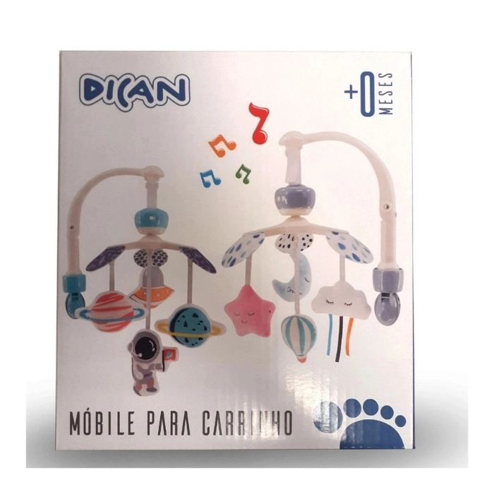 Mobile Musical Dican 2555 para Carrinho e Berço Encanto do Céu