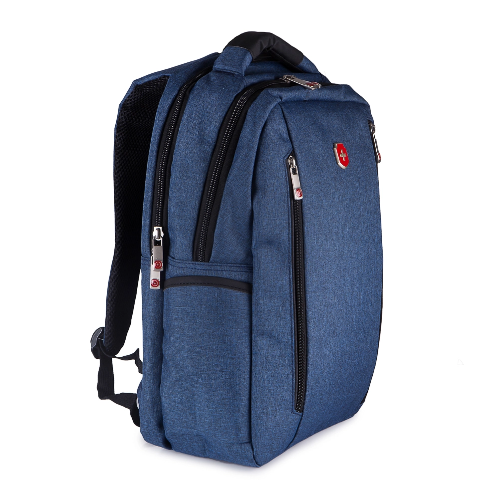 Mochila para Notebook Executiva em Poliéster Nobre Swissland Genebra Azul Marinho