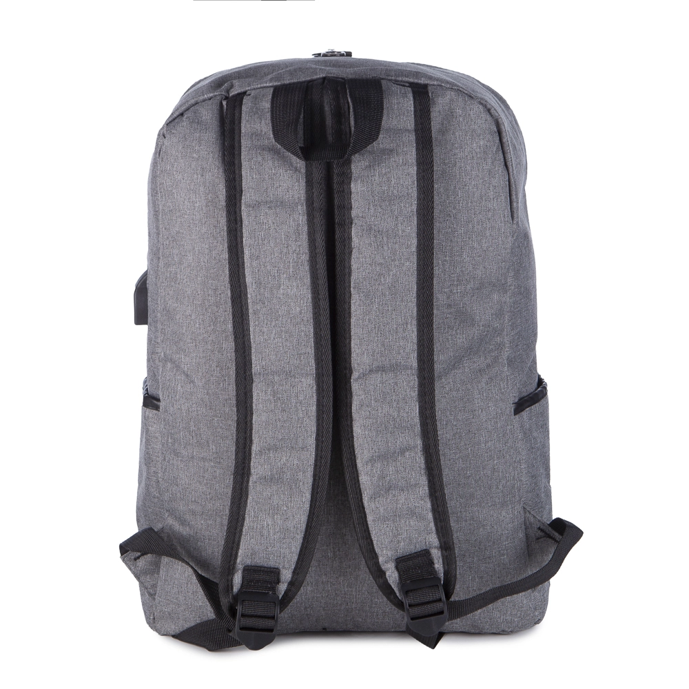 Mochila para Notebook Executiva HT-8002 Tecido Impermeável Entrada Usb Poliester - Cinza